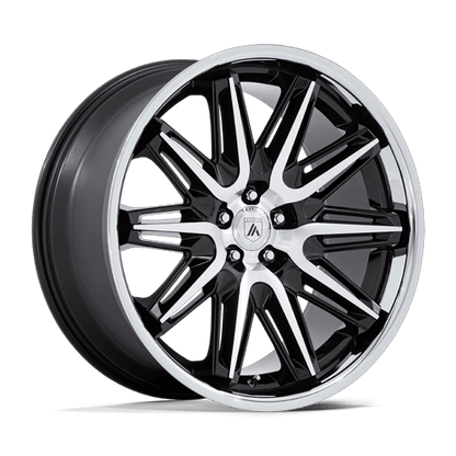 22x9 Asanti Black AB047 Imperator Gloss Black Machined SS Lip Wheel 5x120 (27mm)