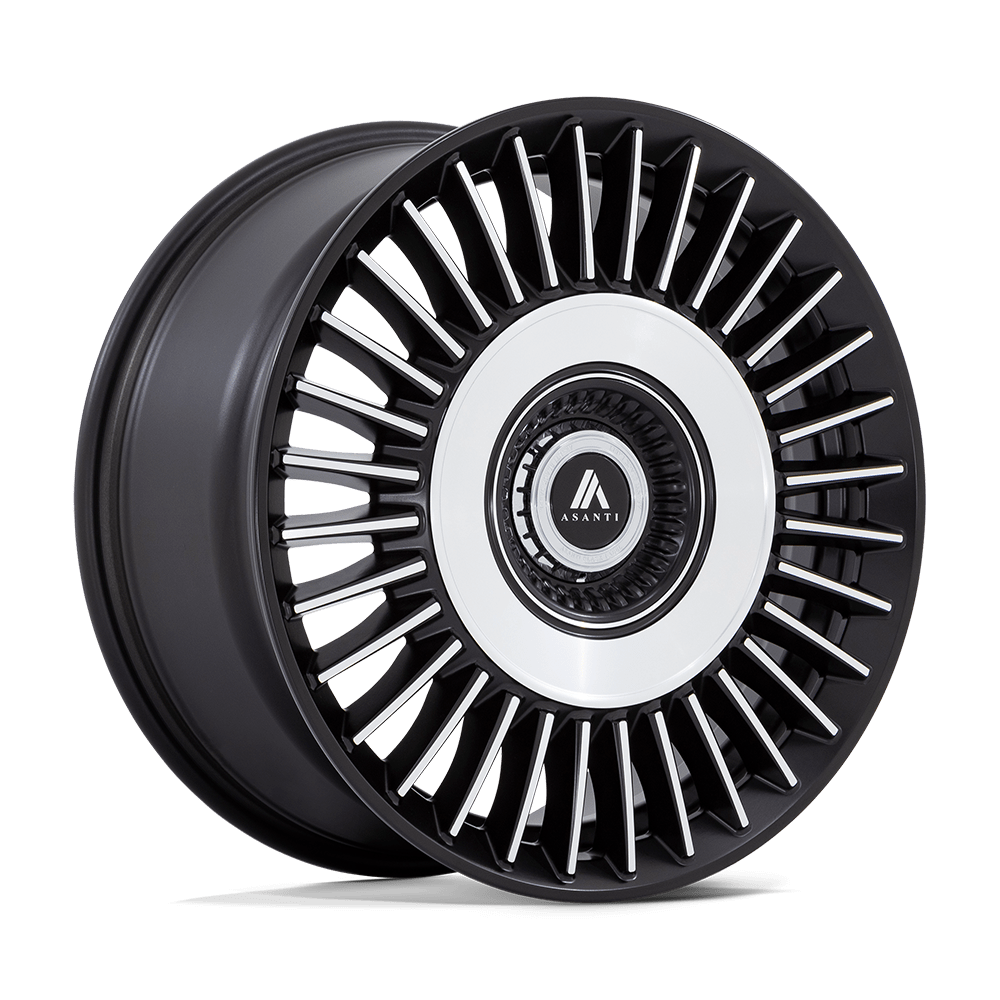 20x9 Asanti Black ABL-40 Tiara Satin Black Machined Wheel 5 Lug Blank (15mm)