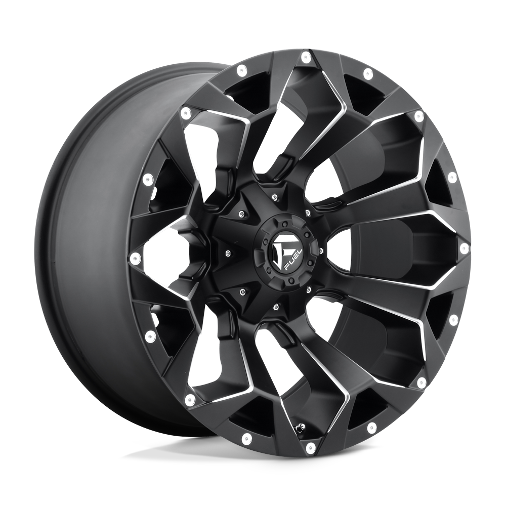 18x9 Fuel D546 Assault Matte Black & Milled Wheel 8x6.5 (1mm)