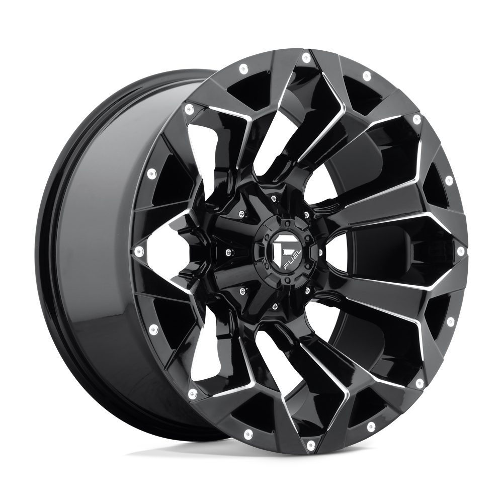 20x9 Fuel D576 Assault Gloss Black & Milled Wheel 5x4.5/5x5 (1mm)