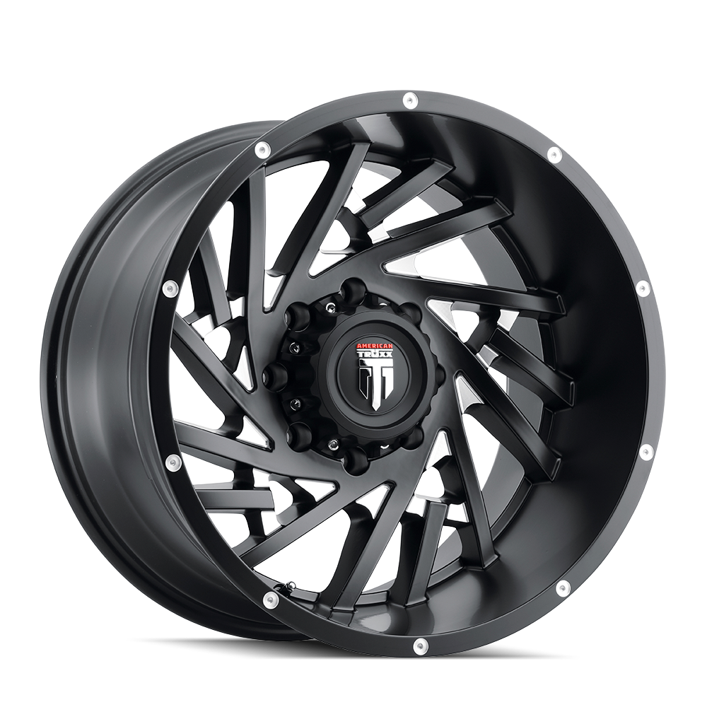 20x10 American Truxx WEB Black/Milled Wheel 6x5.5 (-24mm)