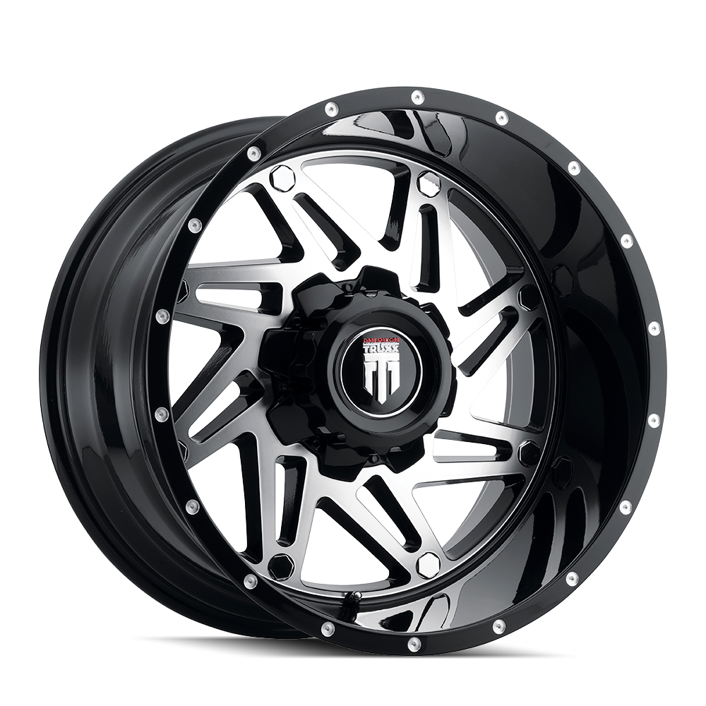 22x14 American Truxx Warrior Black/Machined Wheel 5x5/5x5.5 (-76mm)