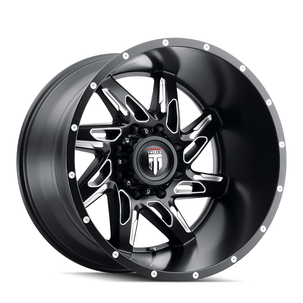 20x10 American Truxx Spyder Black/Milled Wheel 5x5 (-24mm)