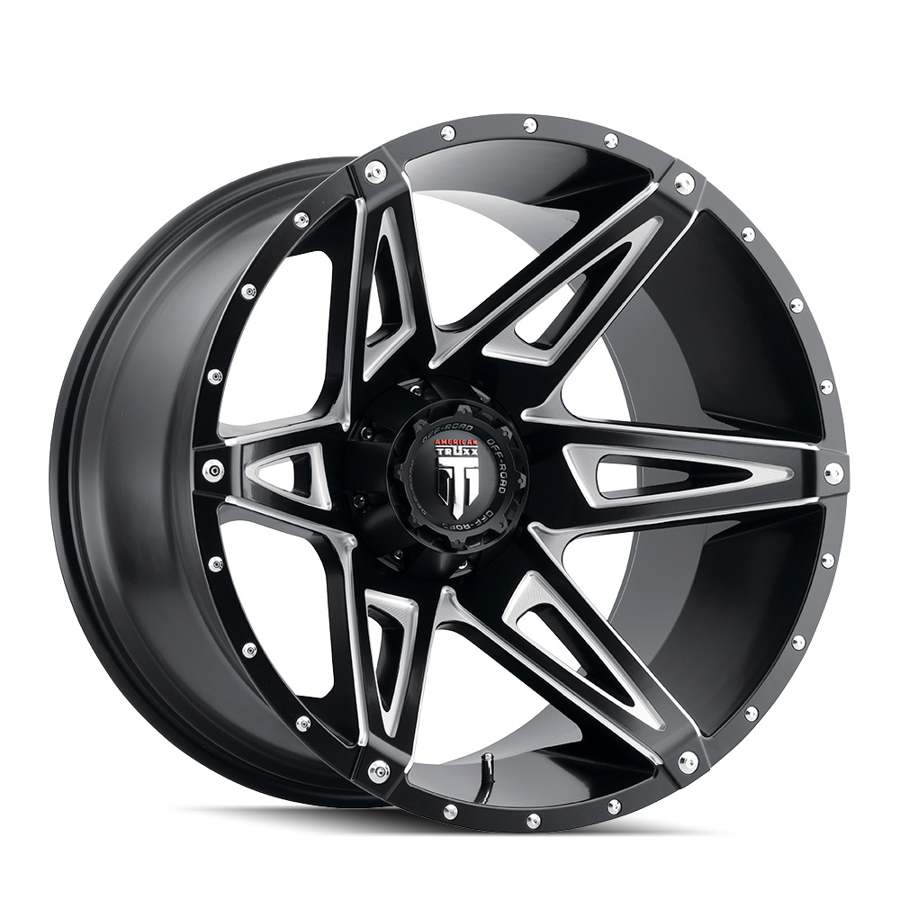 18x9 American Truxx KUTZ Black/Milled Wheel 5x5/5x5.5 (-12mm)