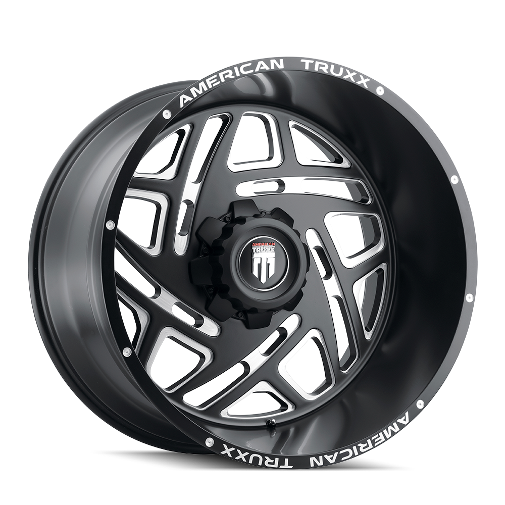 24x14 American Truxx Cosmos Black/Milled Wheel 8x170 (-76mm)