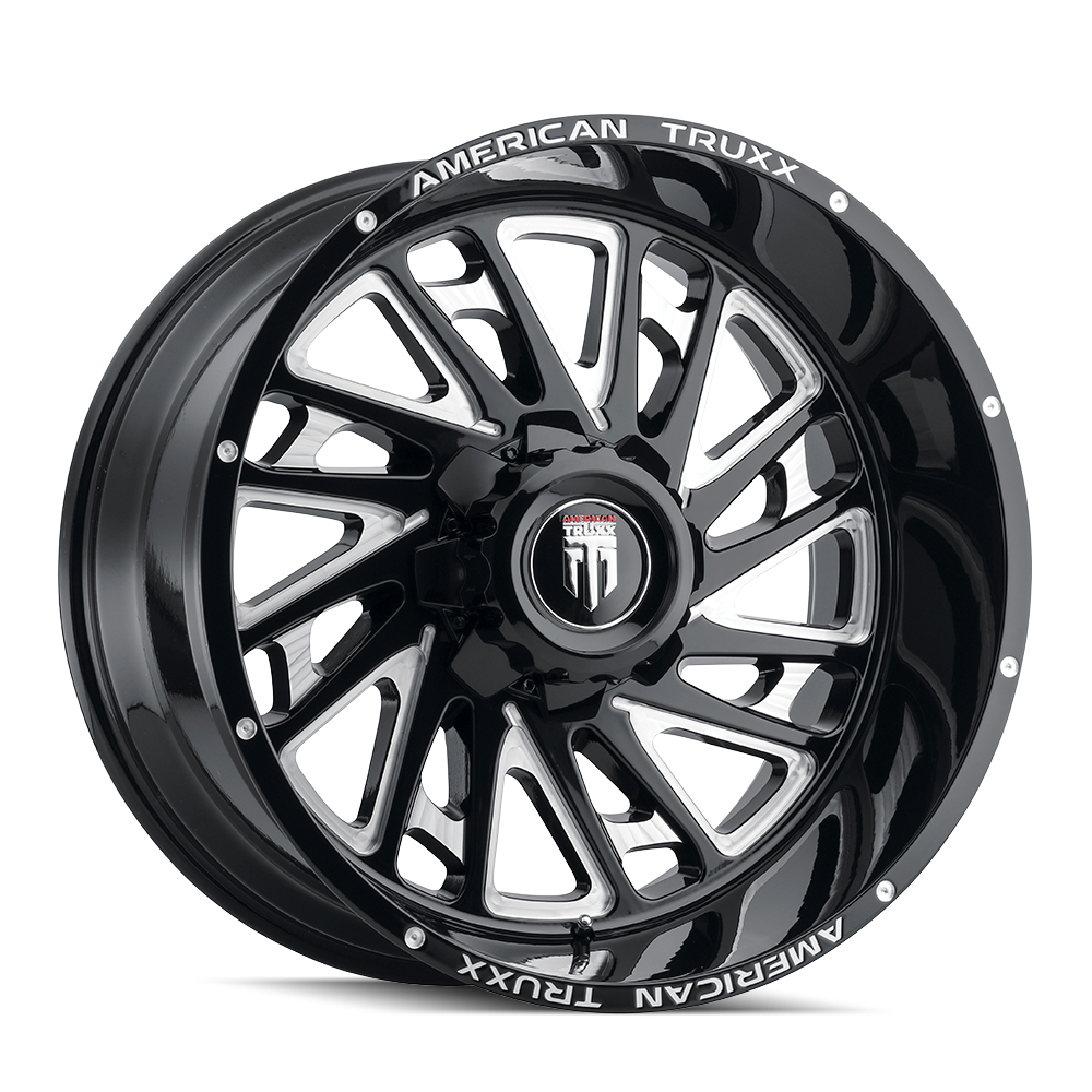 24x14 American Truxx BLADE Black/Milled Wheel 8x170 (-76mm)