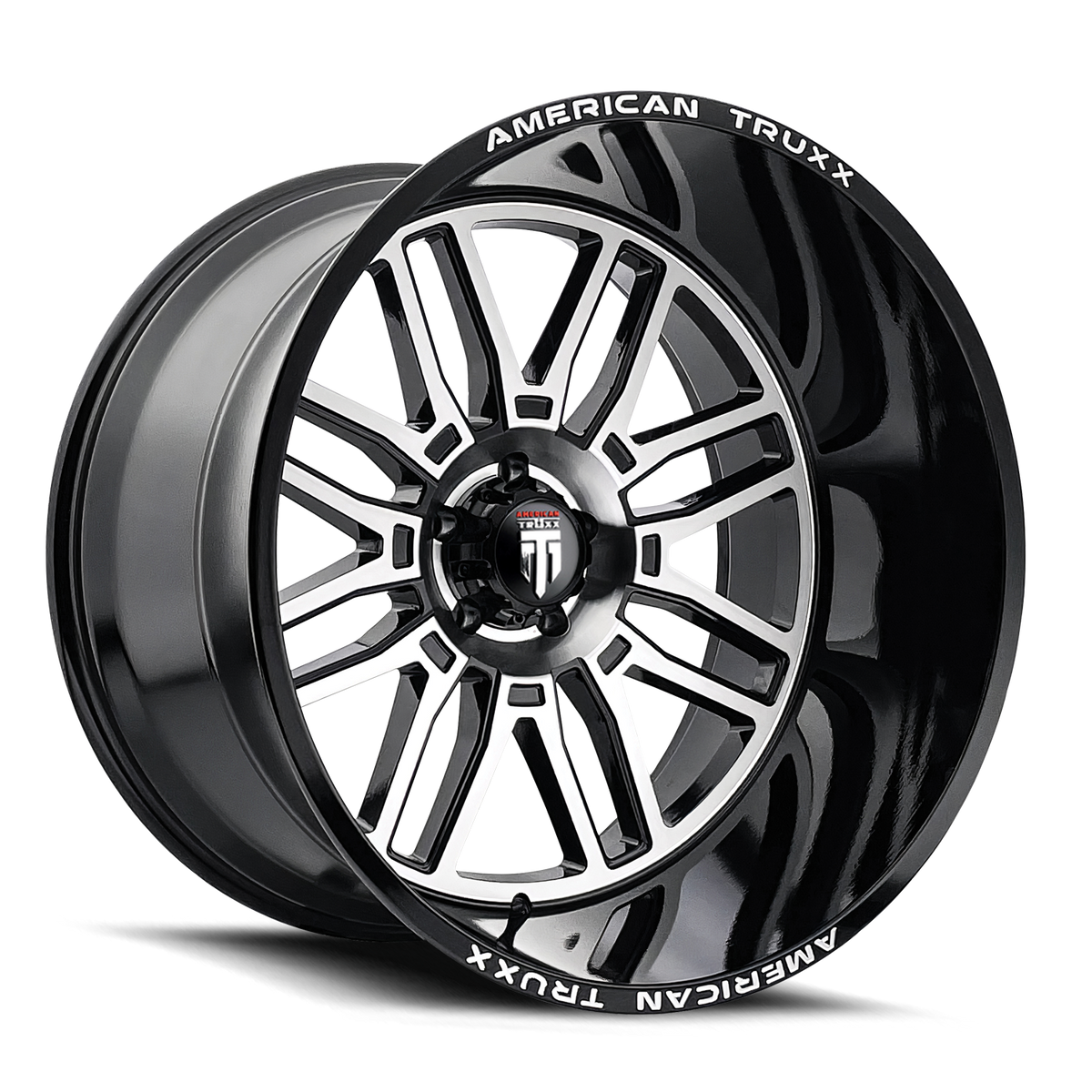 24x14 American Truxx AT1915 Restless Black/Machined Wheel 6x5.5 (-76mm)