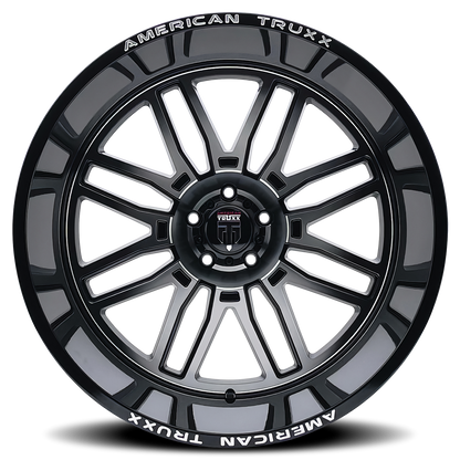 24x14 American Truxx AT1915 Restless Black/Machined Wheel 6x135 (-76mm)