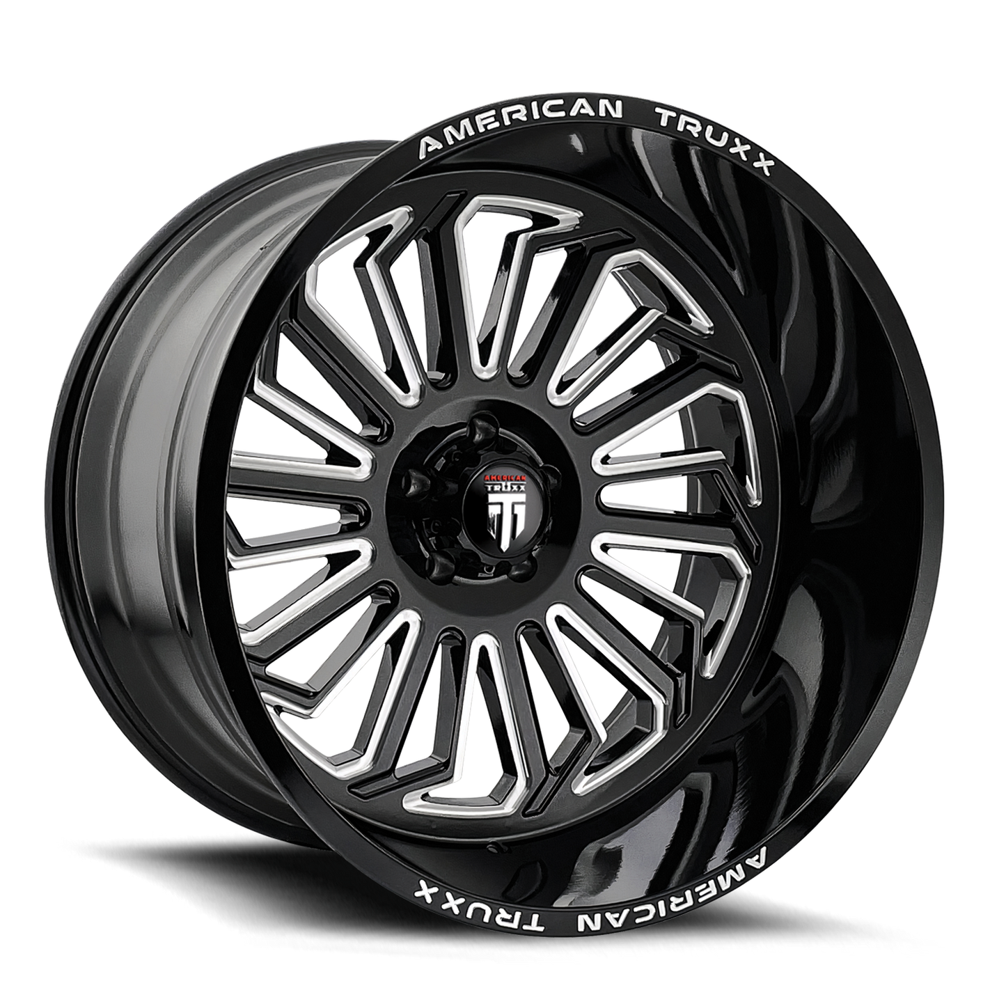 24x14 American Truxx AT1916 Butcher Black/Milled Wheel 6x5.5 (-76mm)