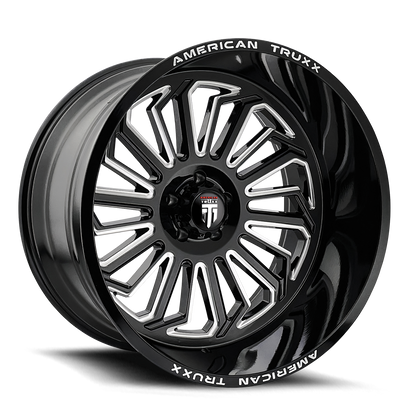 20x9 American Truxx AT1916 Butcher Black/Milled Wheel 5x5 (-12mm)
