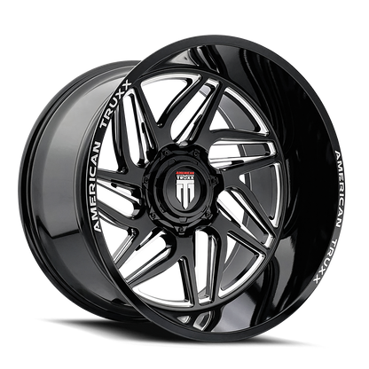 20x9 American Truxx AT1917 Goliath Black/Milled Wheel 5x5/5x5.5 (-12mm)
