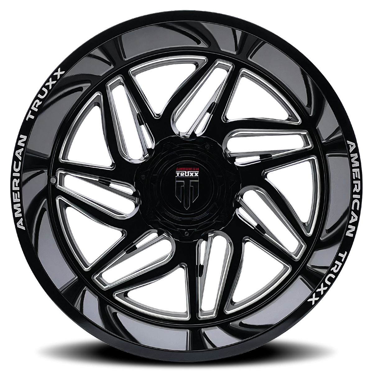 20x10 American Truxx AT1917 Goliath Black/Milled Wheel 8x170 (-24mm)