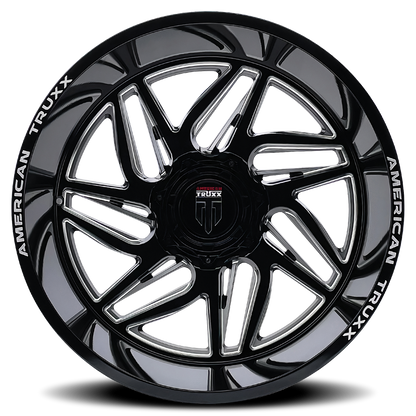 20x10 American Truxx AT1917 Goliath Black/Milled Wheel 8x170 (-24mm)