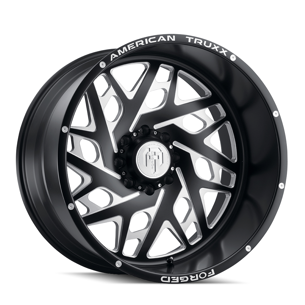 24x14 American Truxx Forged ARIES Black Milled Wheel 6x5.5 (-76mm)