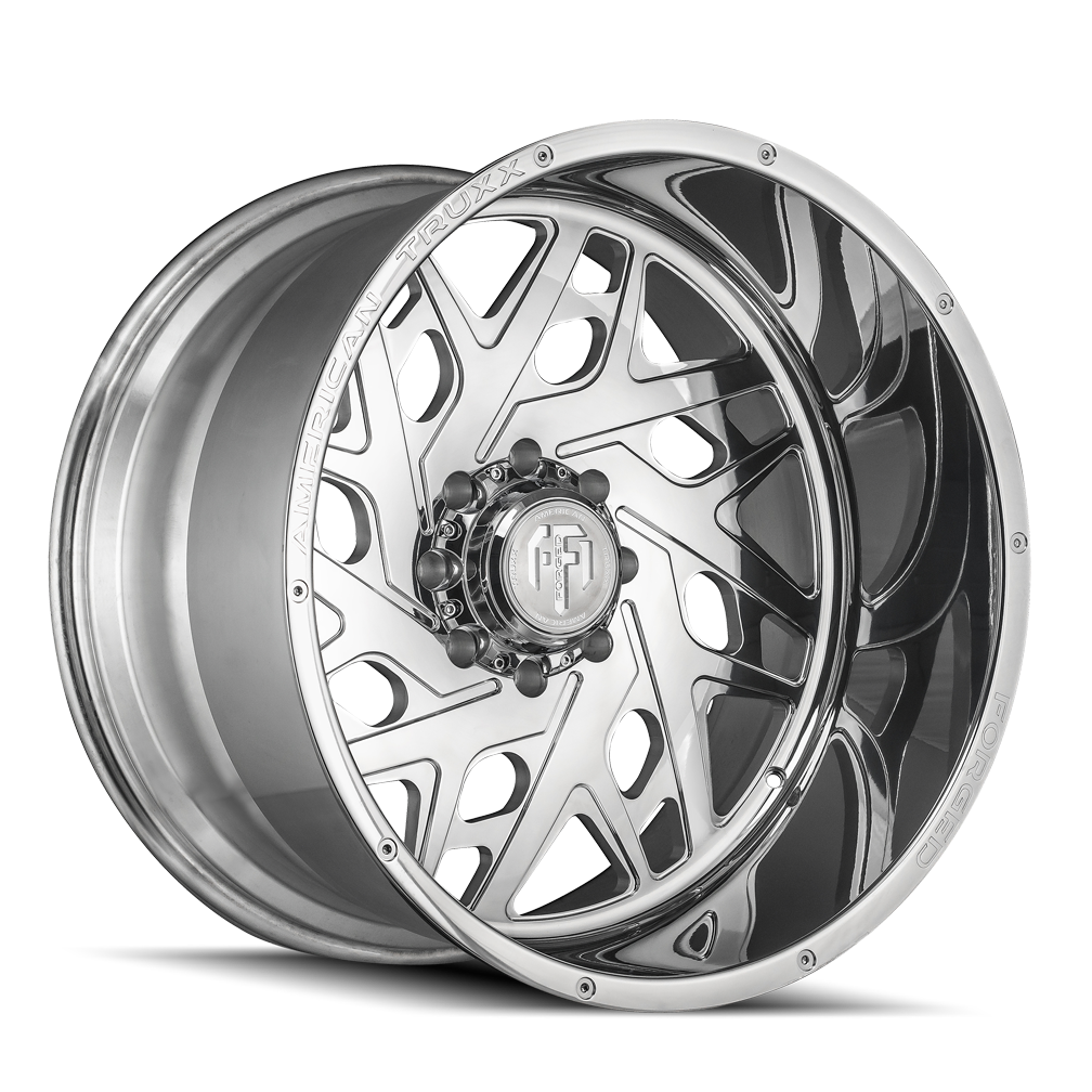 24x14 American Truxx Forged ARIES Polished Wheel 8x180 (-76mm)