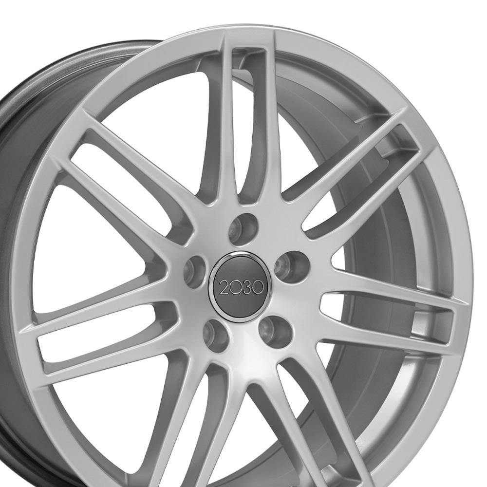 18x8 OE Wheels AU05 Hyper Silver Wheel 5x112 (42mm)