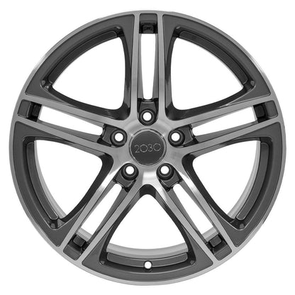 18x8 OE Wheels AU07 Gunmetal Machined Wheel 5x112 (35mm)