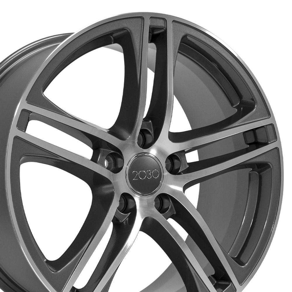 18x8 OE Wheels AU07 Gunmetal Machined Wheel 5x112 (35mm)
