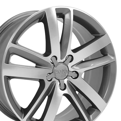 20x9 OE Wheels AU20 Gunmetal Machined Wheel 5x130 (60mm)
