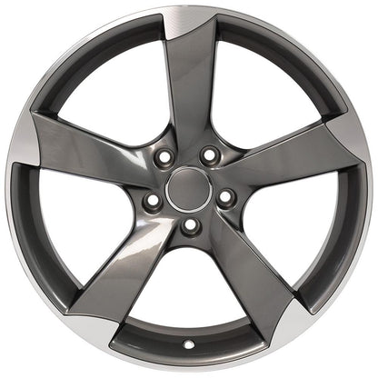 19x8.5 OE Wheels AU29 Gunmetal Machined Wheel 5x112 (35mm)