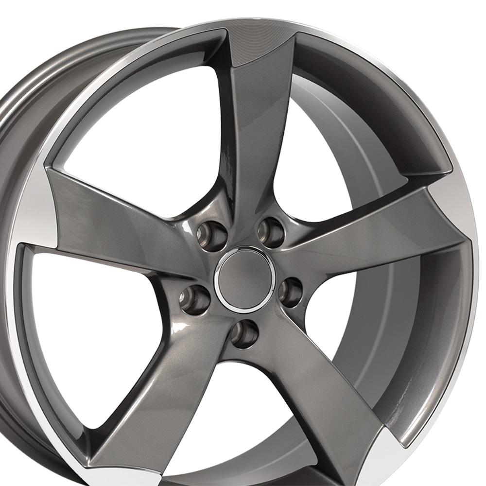 19x8.5 OE Wheels AU29 Gunmetal Machined Wheel 5x112 (35mm)