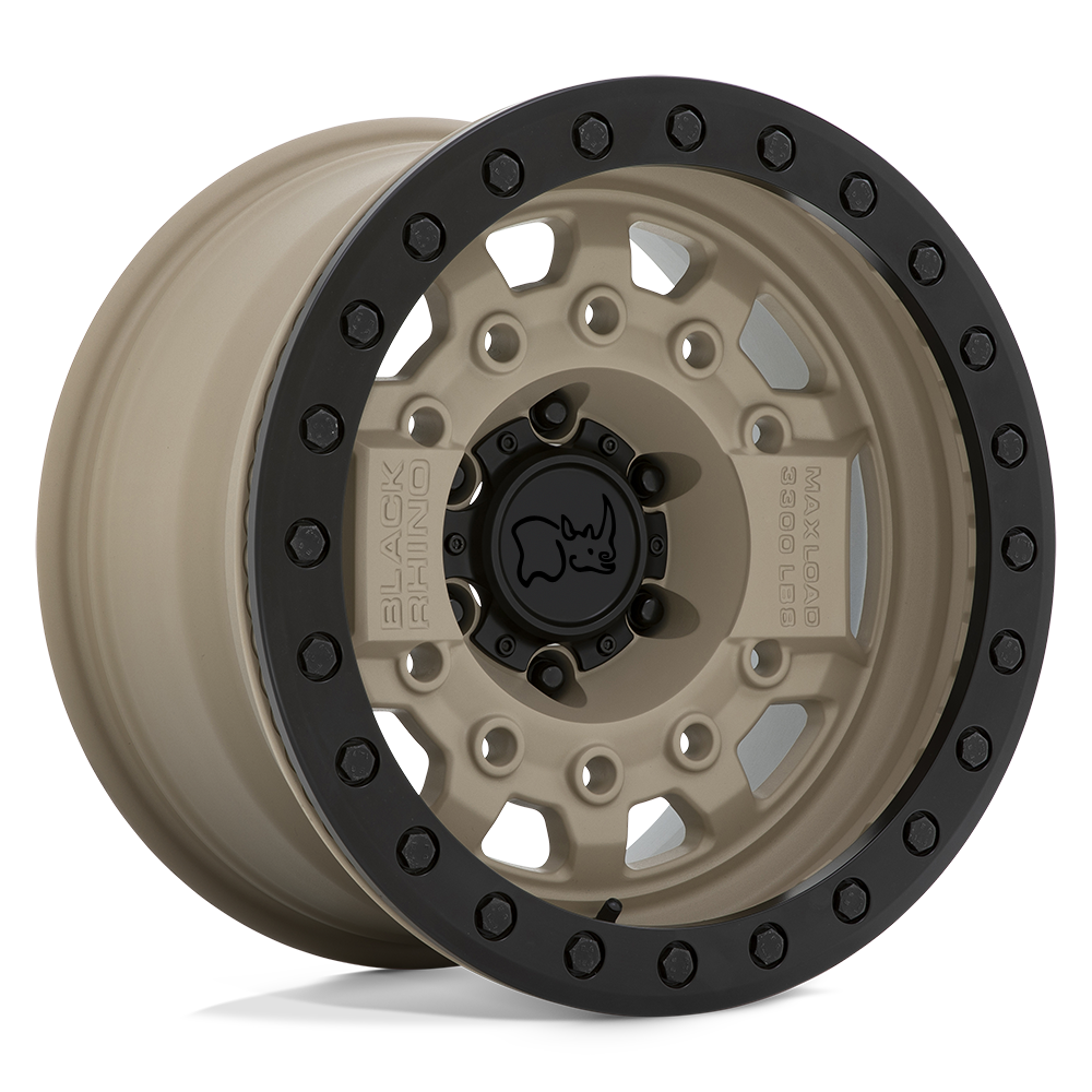 17x8.5 Black Rhino AVENGER BEADLOCK DESERT SAND W/ BLK HW Wheel 6x5.5 (-30mm)