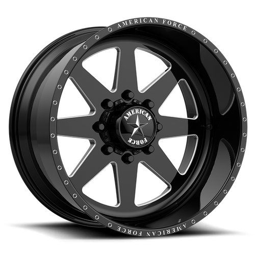26x16 American Force AFW 11 Independence Blk Mach FORGED SS Wheel 8x6.5 (-101mm)