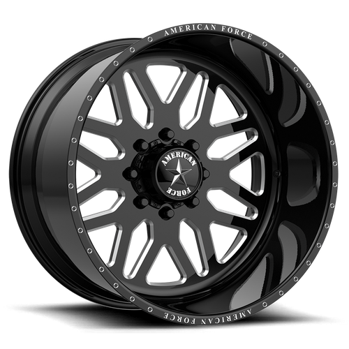 26x16 American Force AFW B02 Trax Black Mach FORGED SS Wheel 6x135 (-101mm)