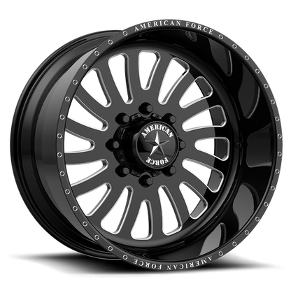 26x14 American Force AFW 74 Octane Black Mach FORGED SS Wheel 8x170 (-73mm)