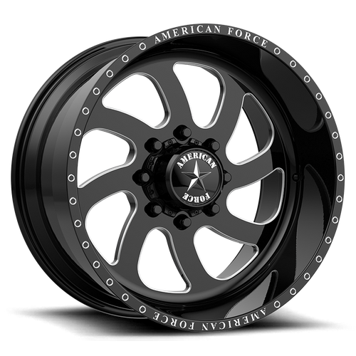 22x10 American Force AFW 76 Blade Gloss Black Mach FORGED SS Wheel 8x180 (-25mm)