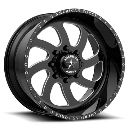 20x10 American Force AFW 76 Blade Gloss Black Mach FORGED SS Wheel 5x5 (-18mm)