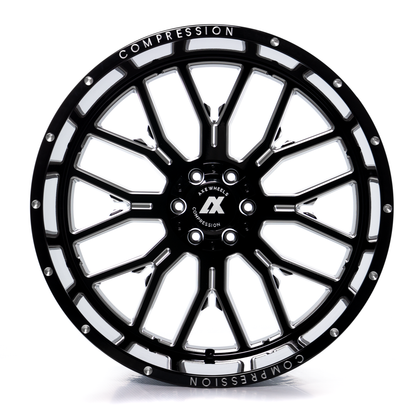 24x14 Axe AX6.0 Gloss Black Milled Wheel 6x135/6x5.5 (-76mm)