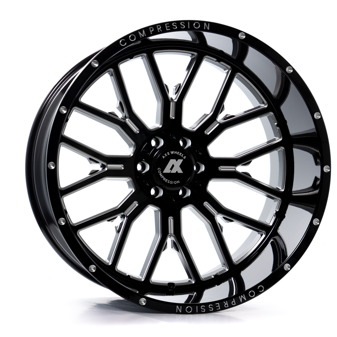 26x14 Axe AX6.0 Gloss Black Milled Wheel 6x135/6x5.5 (-76mm)