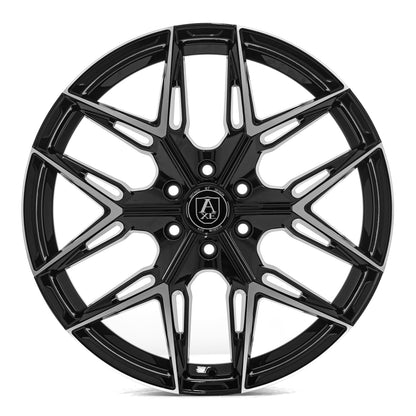 20x8.5 Axe Wheels Hype Gloss Black Milled Wheel 6x130 (45mm)