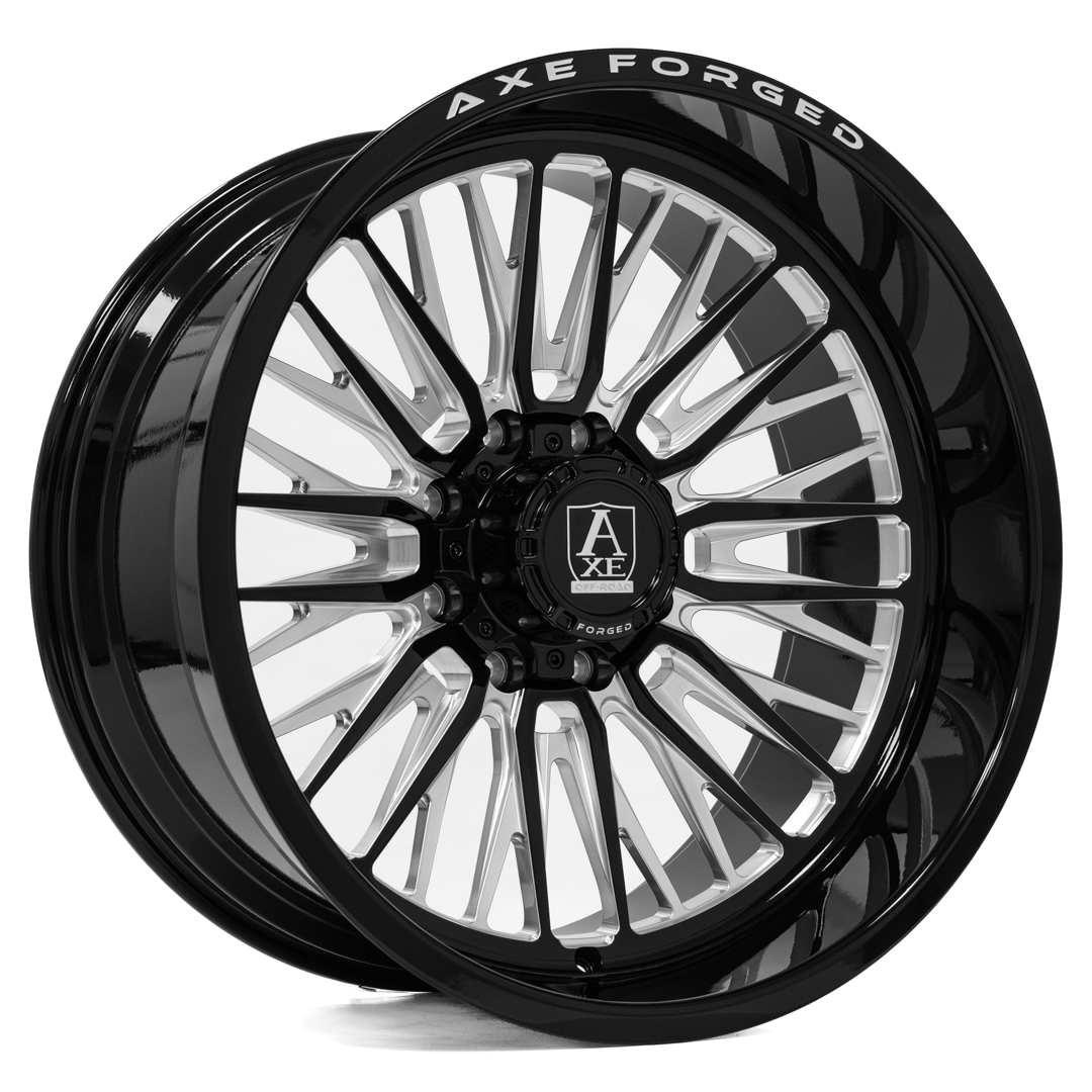 24x12 Axe Wheels AF14 Lex Gloss Black Milled FORGED Wheel 8x180 (-44mm)