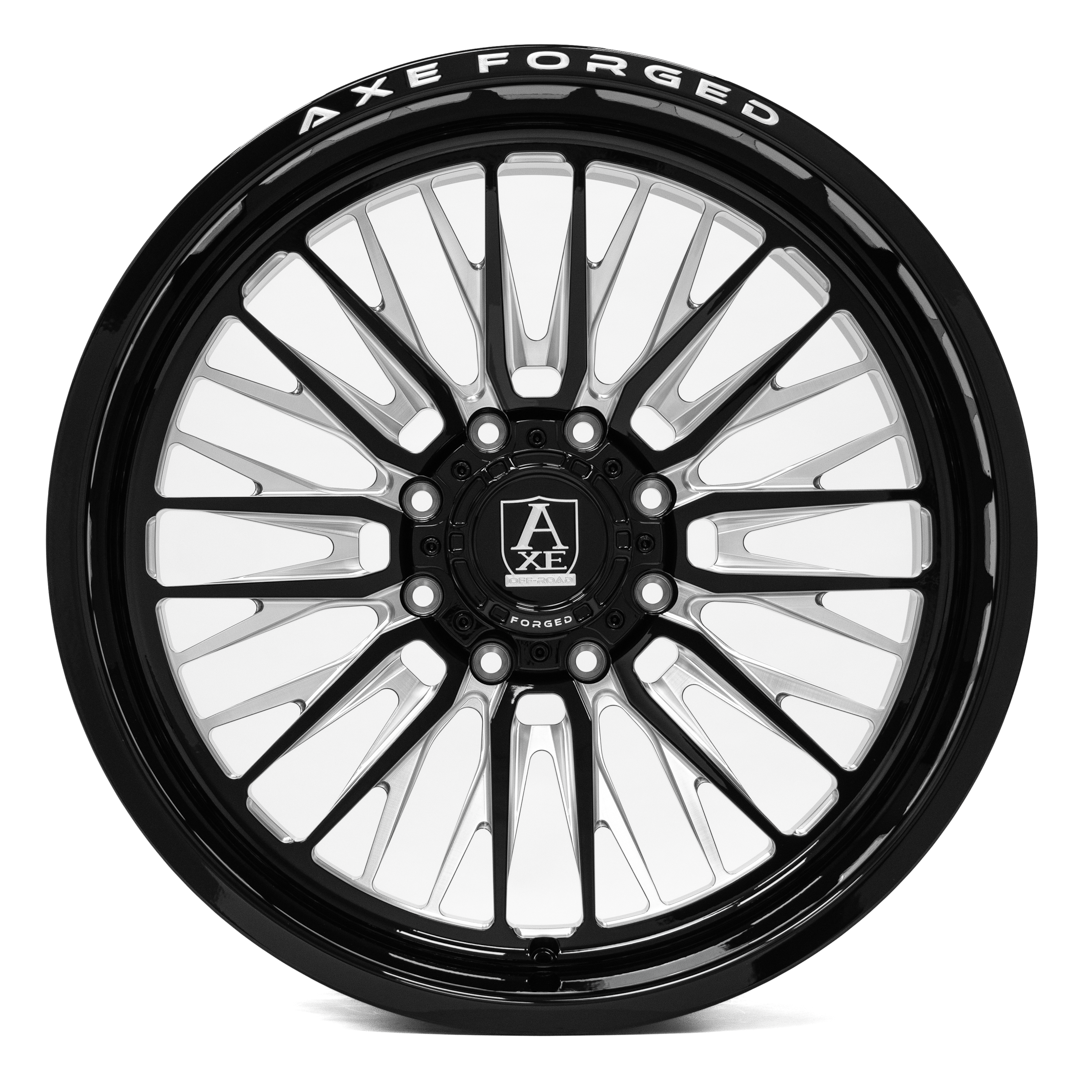 24x12 Axe Wheels AF14 Lex Gloss Black Milled FORGED Wheel 8x180 (-44mm)
