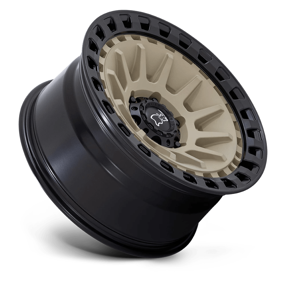 18x9 Black Rhino Barrage Desert Sand On Matte Black Wheel 6x135 (0mm)