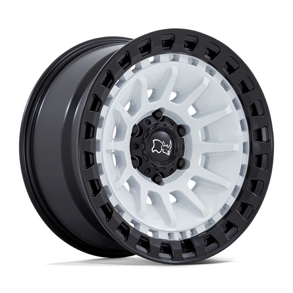 18x9 Black Rhino Barrage Gloss White On Matte Black Wheel 5x5 (0mm)