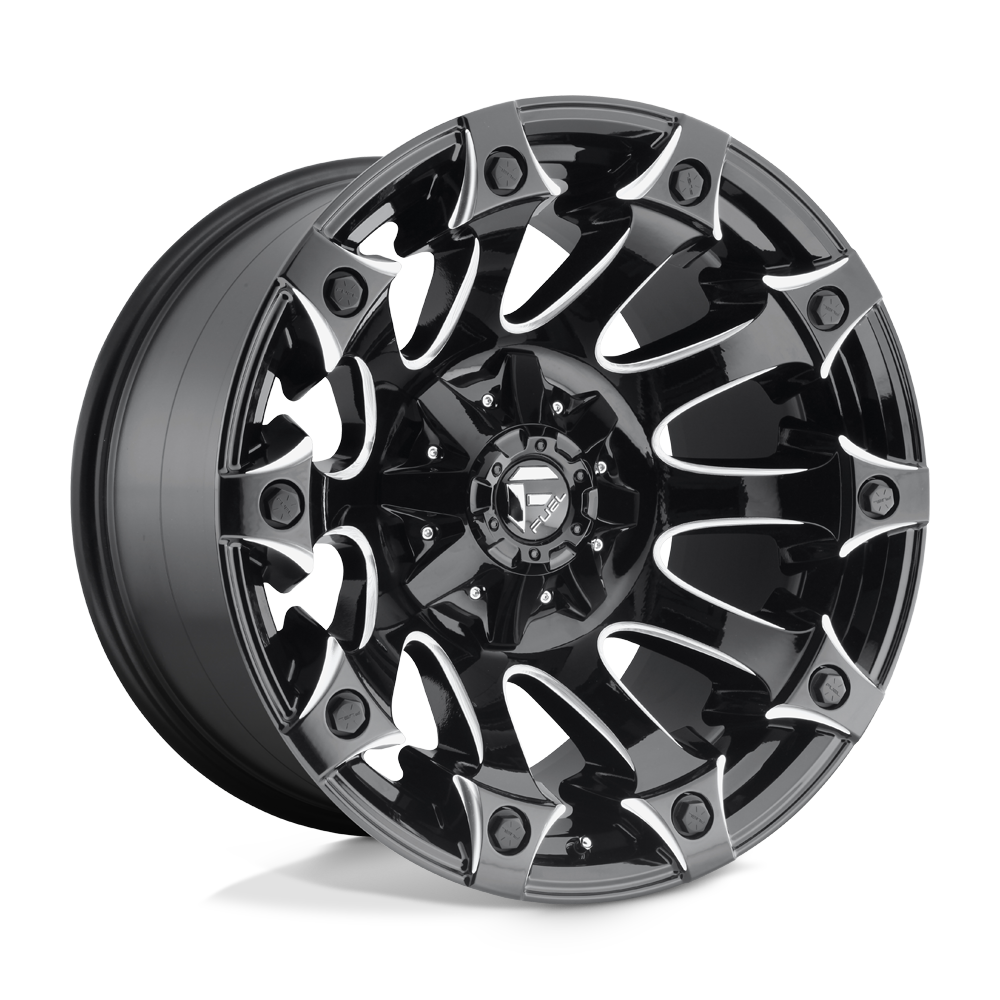 20x12 Fuel D578 Battle Axe Black & Milled Wheel 6x5.5/6x135 (-44mm)