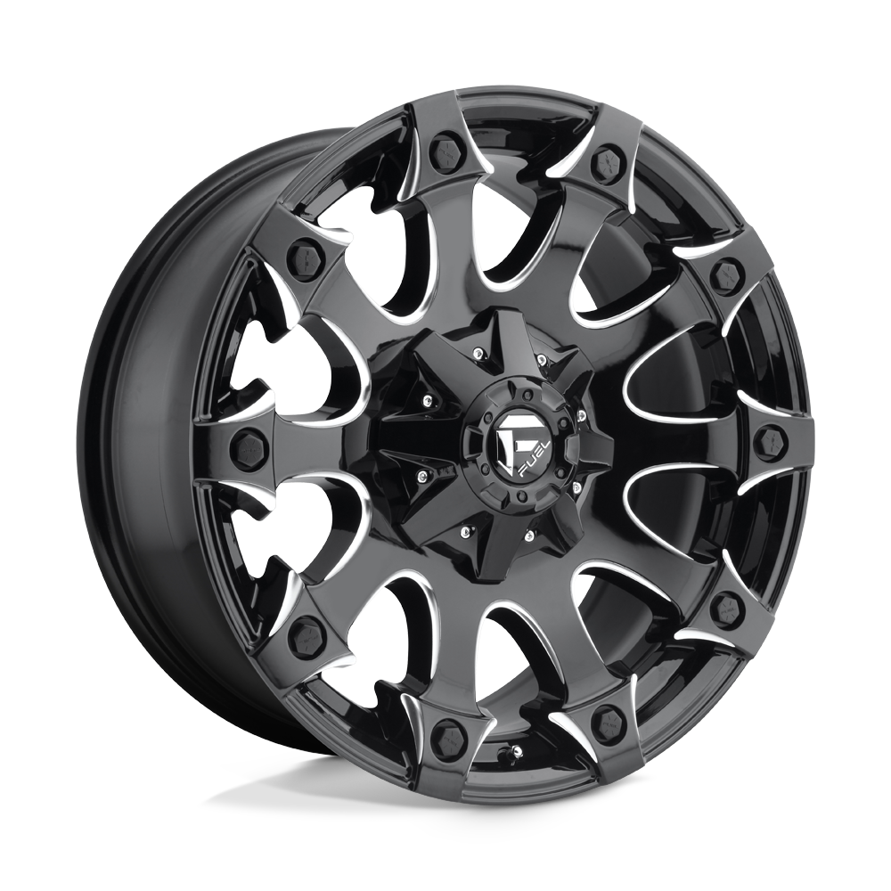 18x9 Fuel Offroad D578 Battle Axe Gloss Black Milled Wheel 6x4.5/6x5.5 (-12mm)