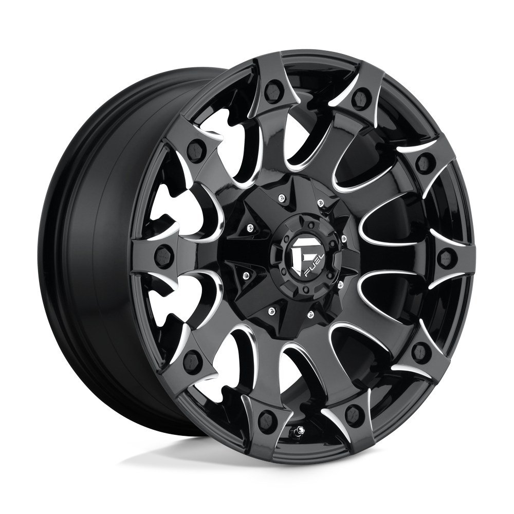 18x9 Fuel D578 Battle Axe Black & Milled Wheel 6x5.5/6x135 (20mm)