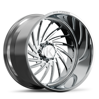 26x16 KG1 KF023 Bender Polished LEFT DIRECTIONAL FORGED Wheel 8x180 (-101mm)
