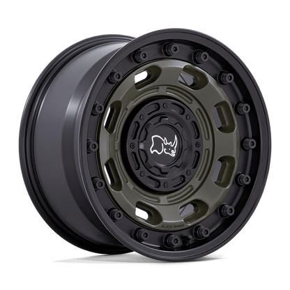 17x8.5 Black Rhino Atlas Olive Drab Green W/ Black Lip Wheel 6x135/6x5.5 (-10mm)