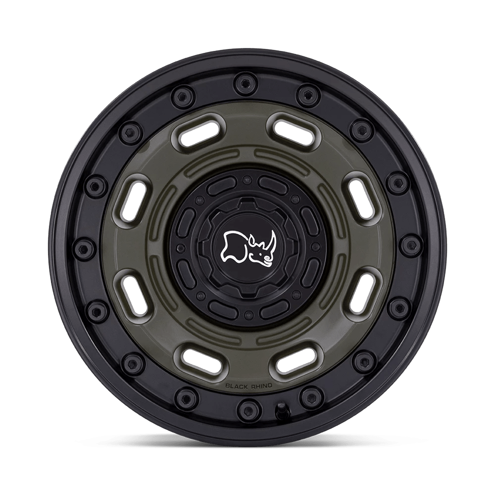 17x8.5 Black Rhino Atlas Olive Drab Green W/ Black Lip Wheel 6x135/6x5.5 (-10mm)