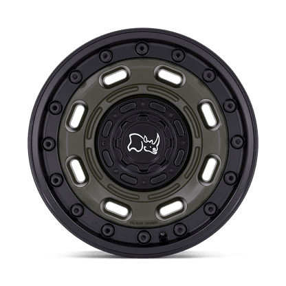 17x8.5 Black Rhino Atlas Olive Drab Green W/ Black Lip Wheel 6x135/6x5.5 (-10mm)