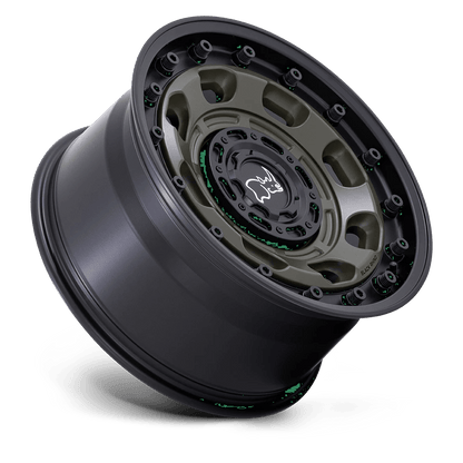 17x8 Black Rhino Atlas Olive Drab Green With Black Lip Wheel 6x130 (38mm)