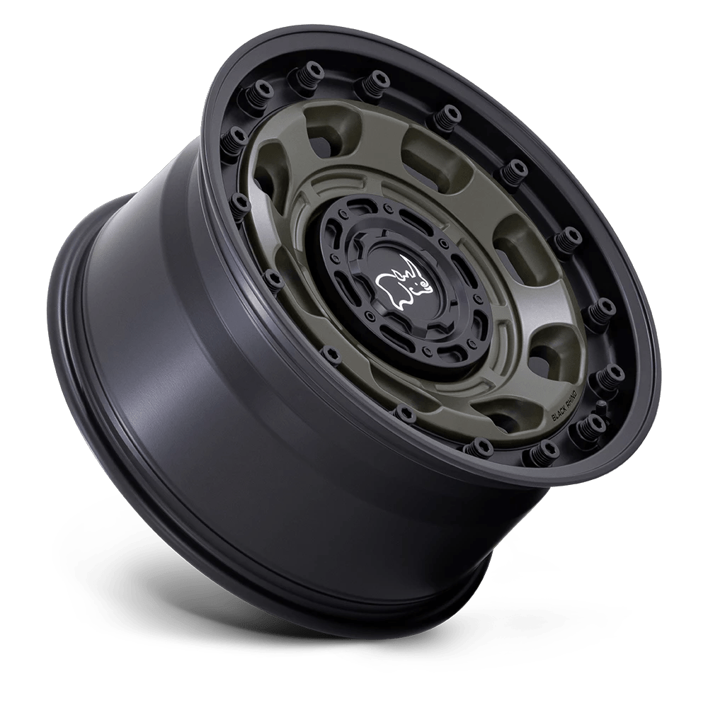 20x10 Black Rhino Atlas Olive Drab Green W/ Black Lip Wheel 6x135/6x5.5 (-18mm)