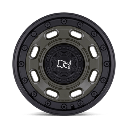 16x8 Black Rhino Atlas Olive Drab Green With Black Lip Wheel Blank (38mm)
