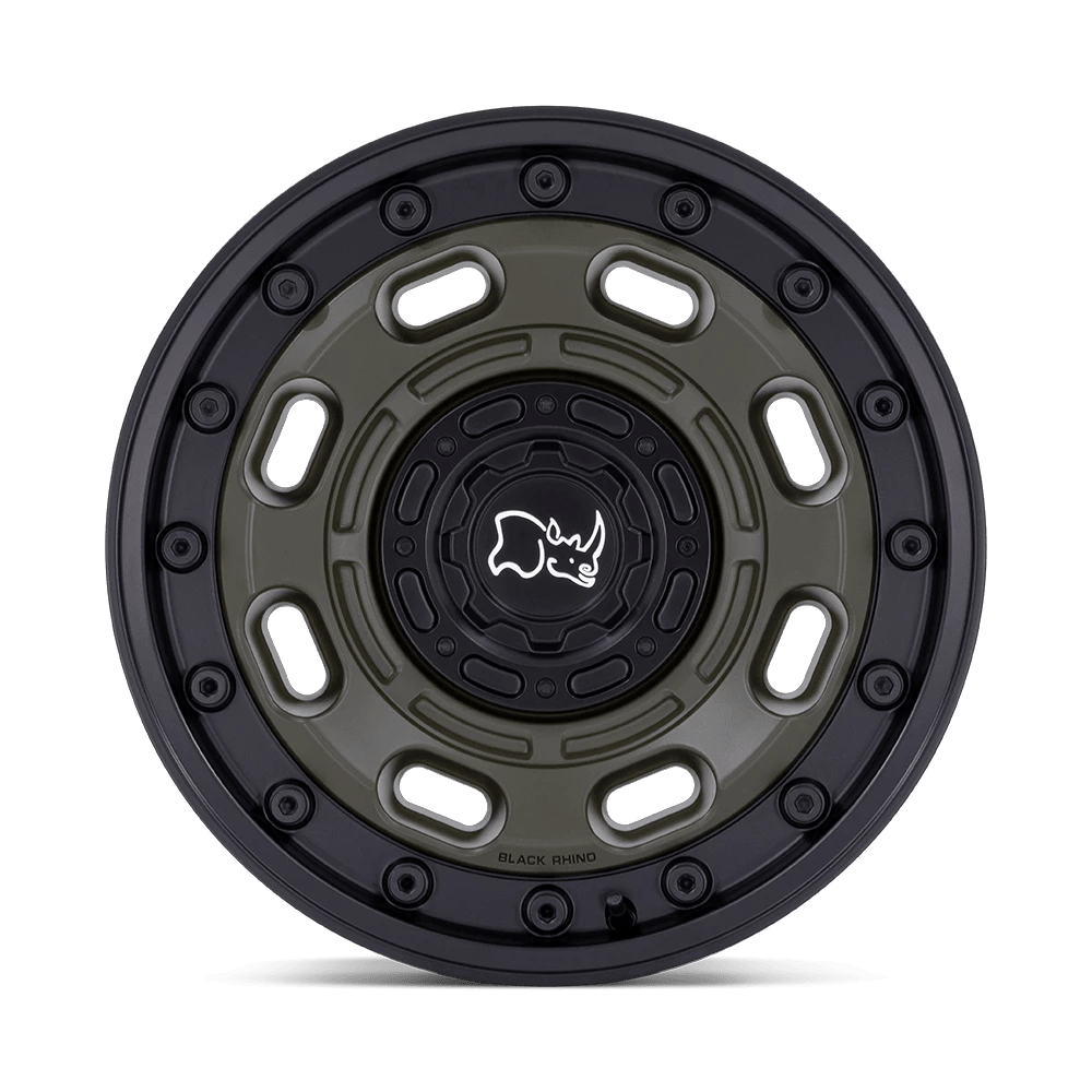 16x8 Black Rhino Atlas Olive Drab Green With Black Lip Wheel 6x130 (38mm)