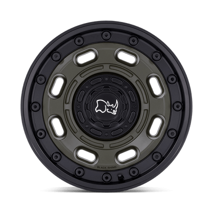 17x8 Black Rhino Atlas Olive Drab Green With Black Lip Wheel 5x4.5/5x120 (38mm)